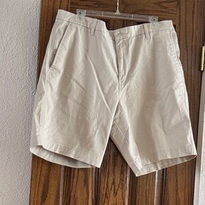 Chaps Cream Flat Front Men's Shorts